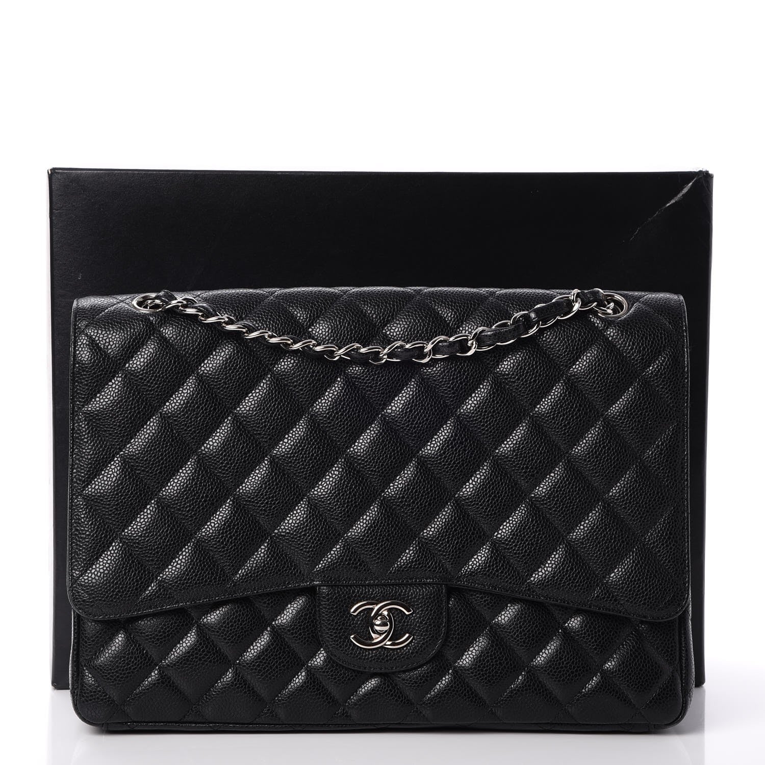 Chanel Caviar Quilted Maxi Single Flap Black 9 of 13