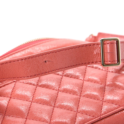 Chanel Crumpled Glazed Lambskin Quilted Waist Bag Fanny Pack Pink 10 of 12
