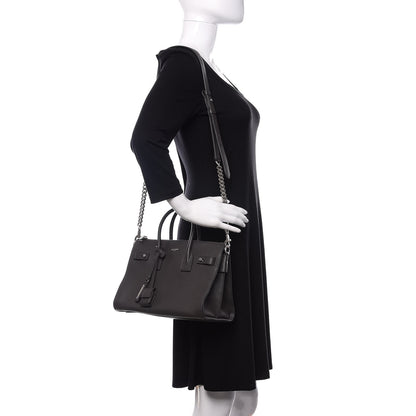 Saint Laurent Grained Calfskin Baby Supple Sac De Jour Asphalt 2 of 10
