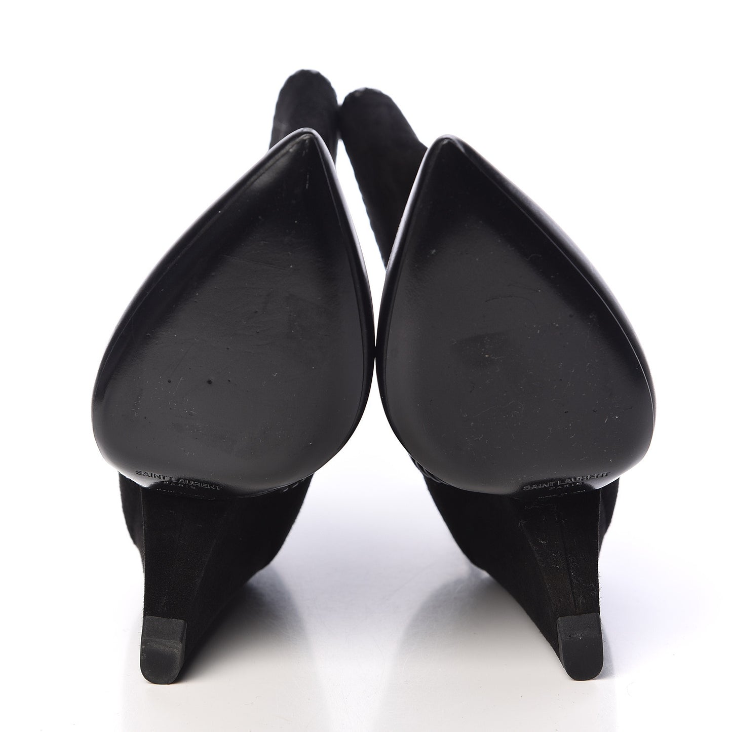 Suede Calfskin Niki 105 Wedge Booties 36 Black