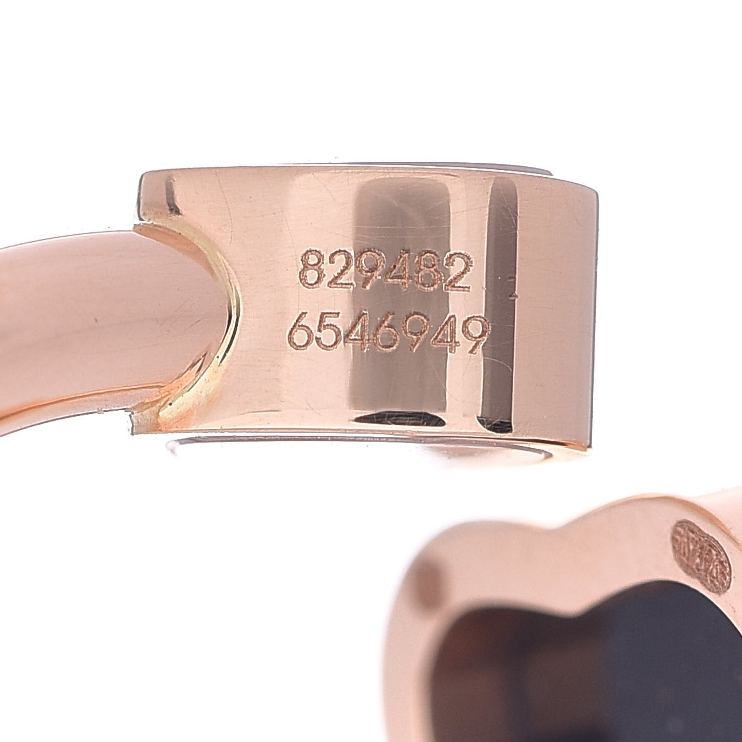 18K Rose Gold Diamond Black Onyx Happy Hearts Ring 51 5.75