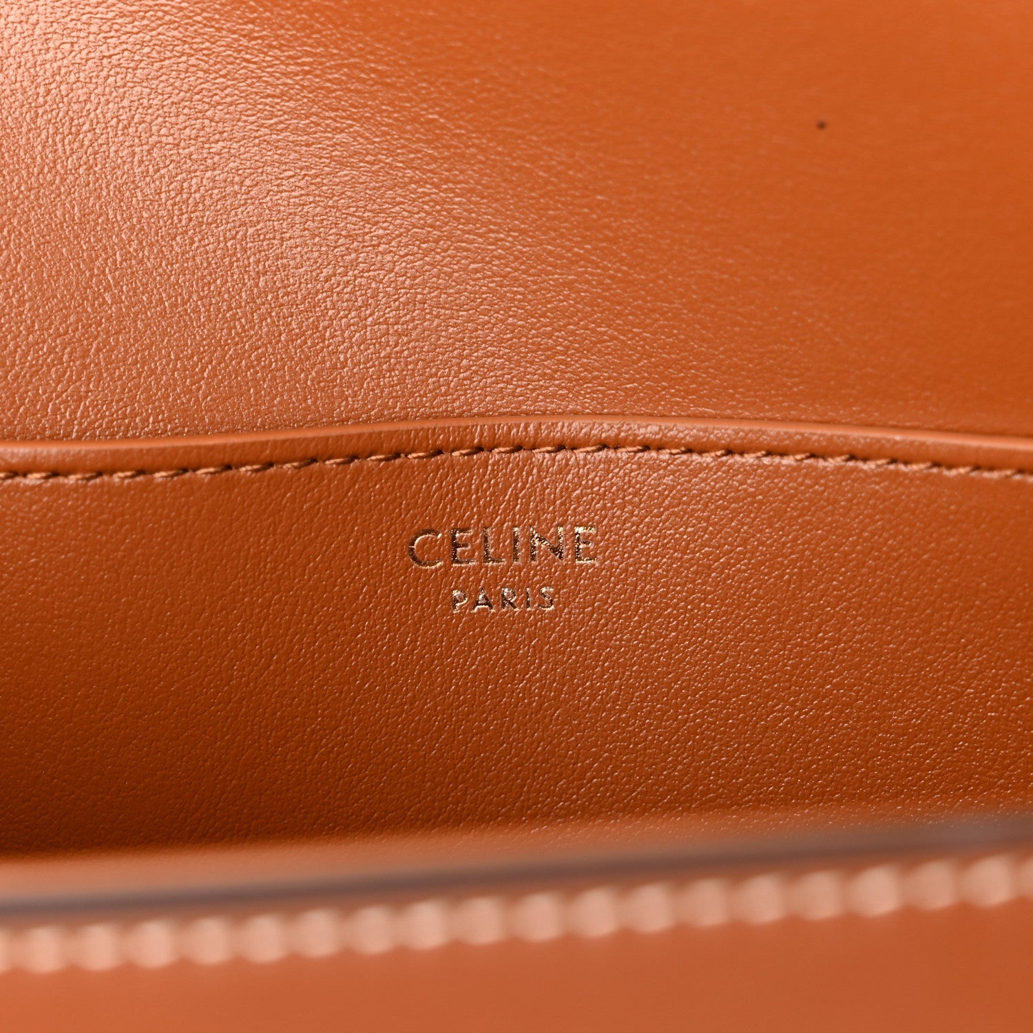 Celine Smooth Calfskin Tabou Clutch On Strap Tan 6 of 11