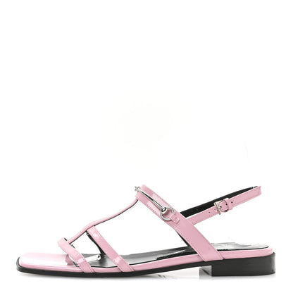 Gucci Calfskin Horsebit Divine Slingback Sandals 36 Pink 1 of 9