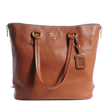 Prada Vitello Daino Shopping Tote Brandy 1 of 12