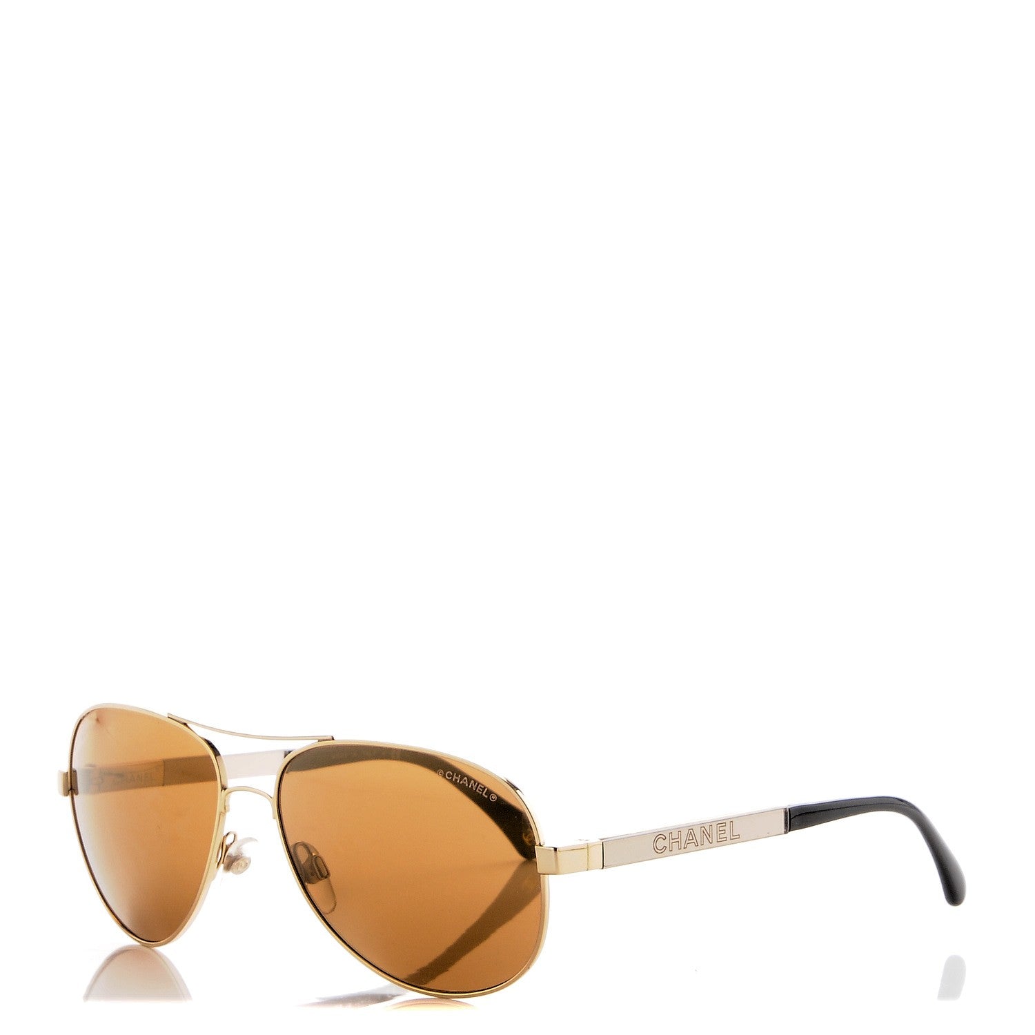 Chanel Aviator Sunglasses 4179 Gold 1 of 8