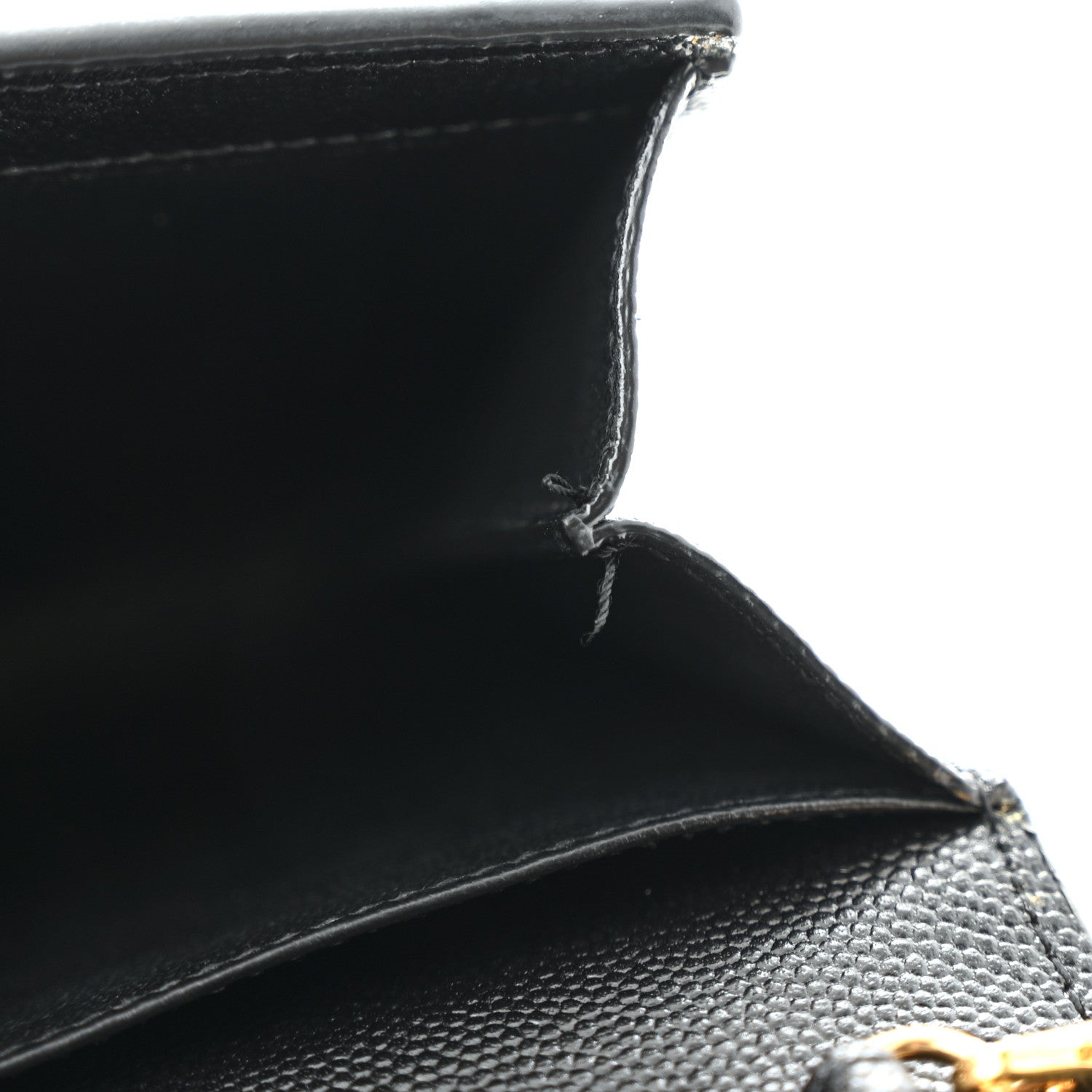 Saint Laurent Grain de Poudre Uptown Chain Wallet Black 10 of 10