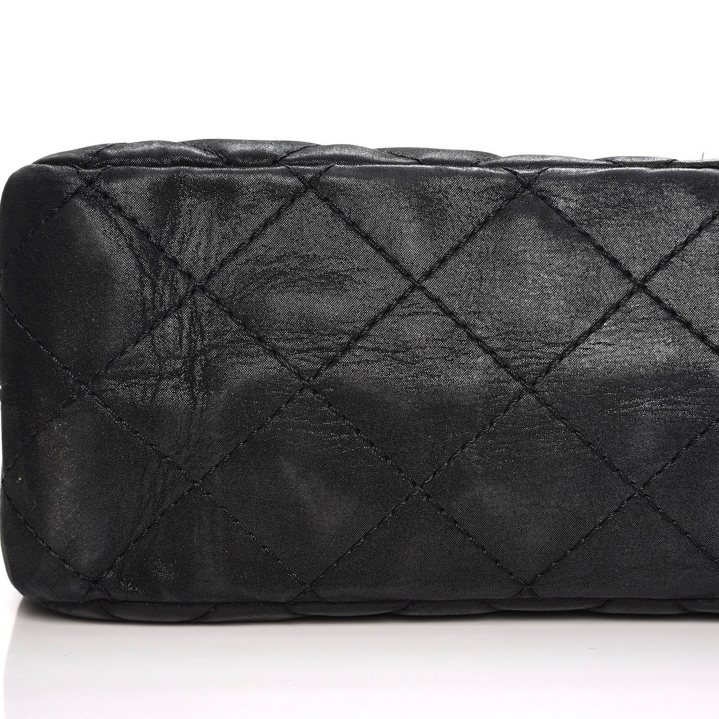 Iridescent Calfskin Quilted 2.55 Reissue 227 Flap Black