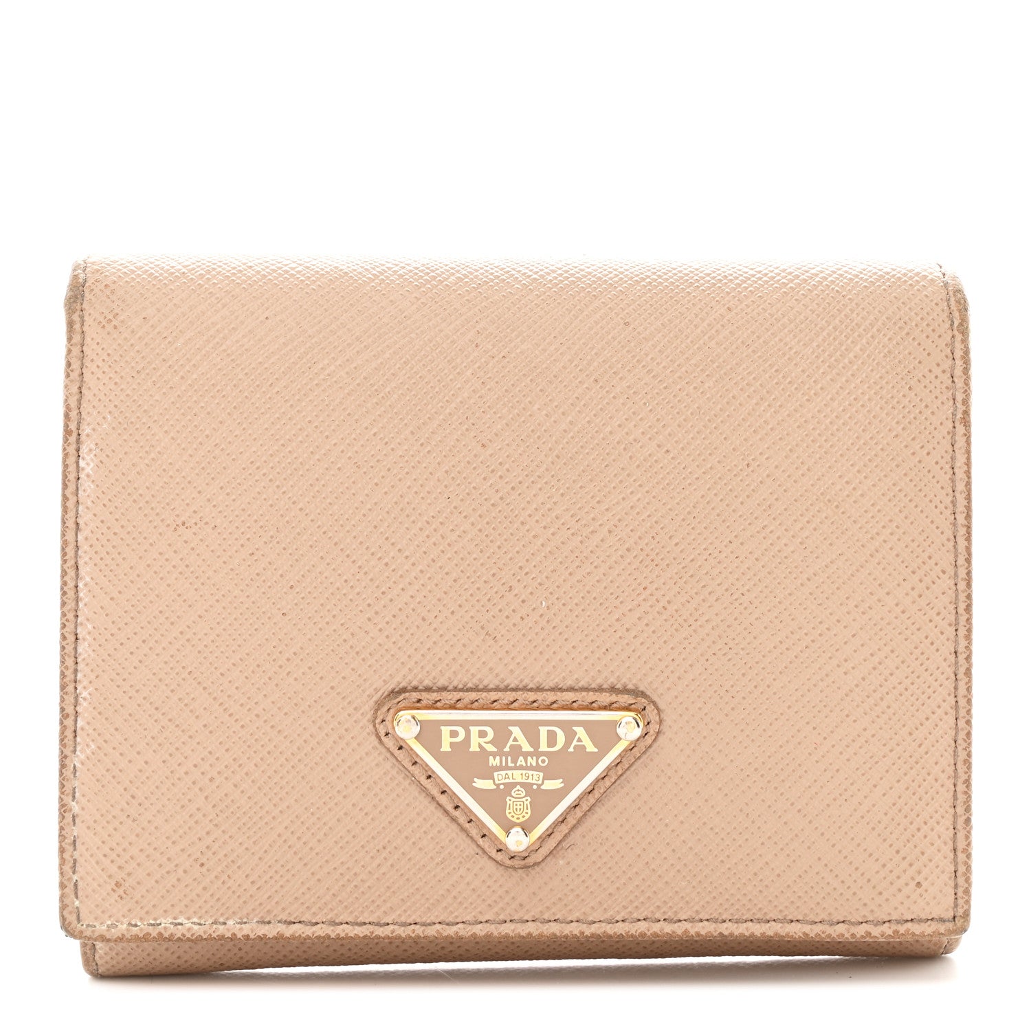 Prada Saffiano Metal Tri-Fold Wallet Cammeo 1 of 8