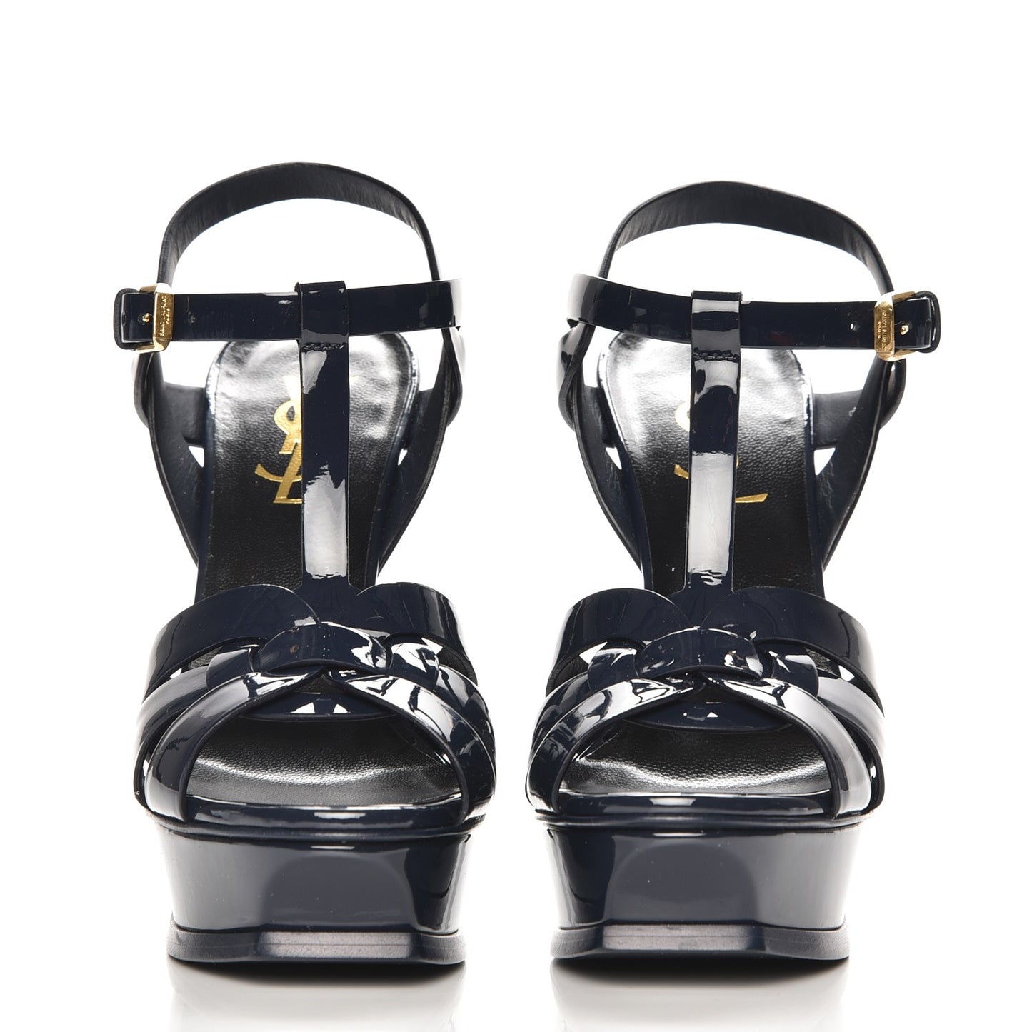Patent Tribute 105 Platform Sandals 35 Navy Blue