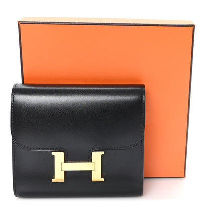 Hermes Box Constance Short Wallet Black 7 of 7