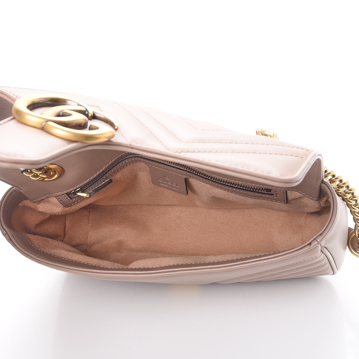 Gucci Calfskin Matelasse Small GG Marmont Shoulder Bag Porcelain Rose 5 of 8