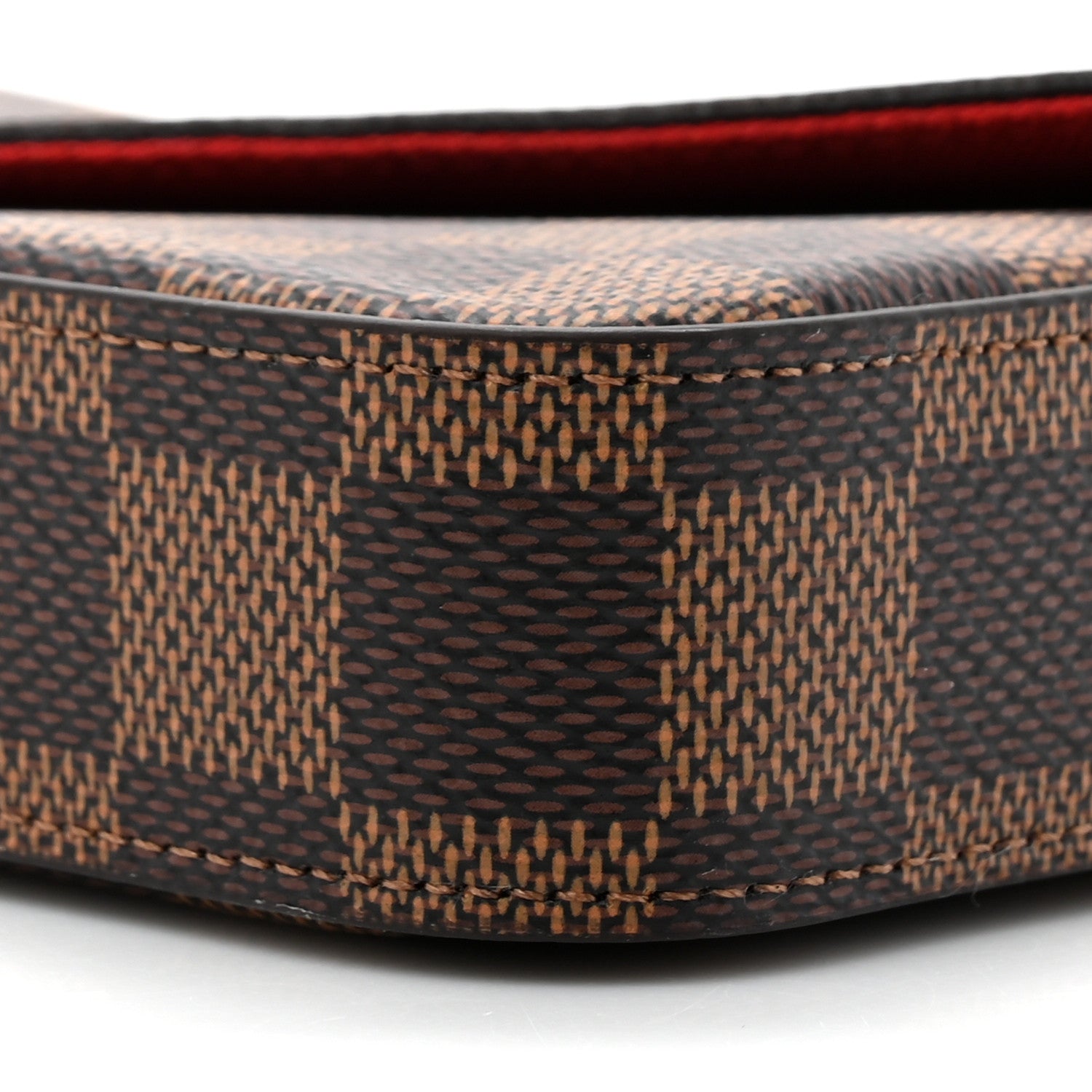 Louis Vuitton Damier Ebene Pochette Felicie Chain Wallet 9 of 10