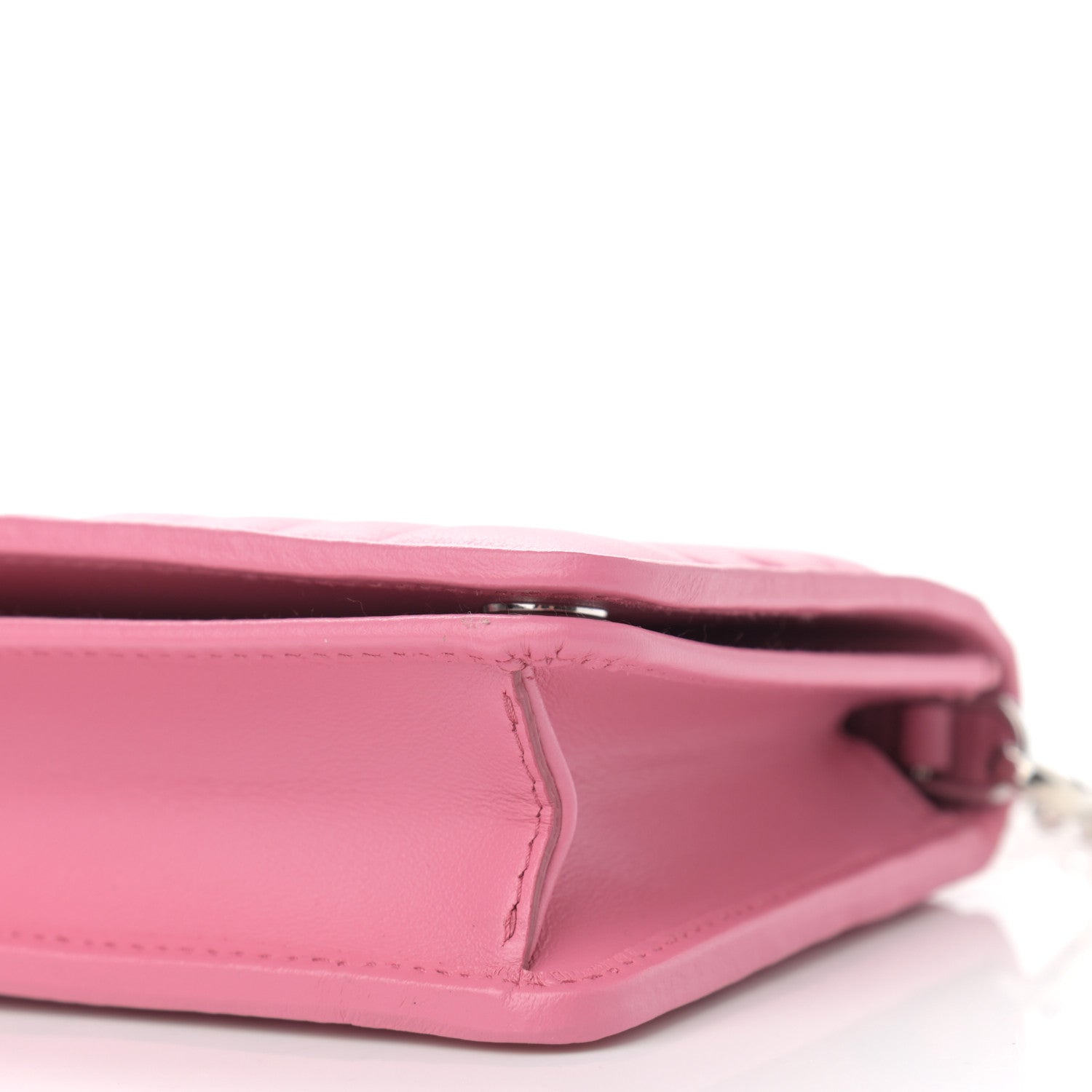 Prada Soft Calfskin Impunture Diagramme Chain Wallet Begonia 10 of 11