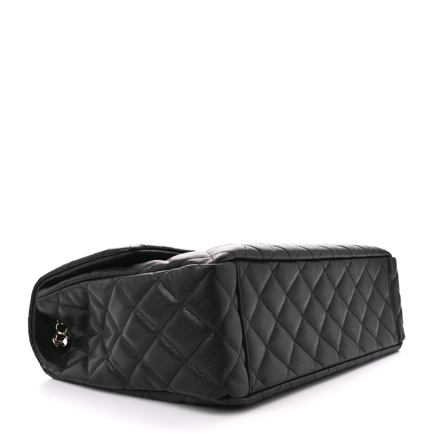 Caviar Quilted XXL Travel Flap Bag Black