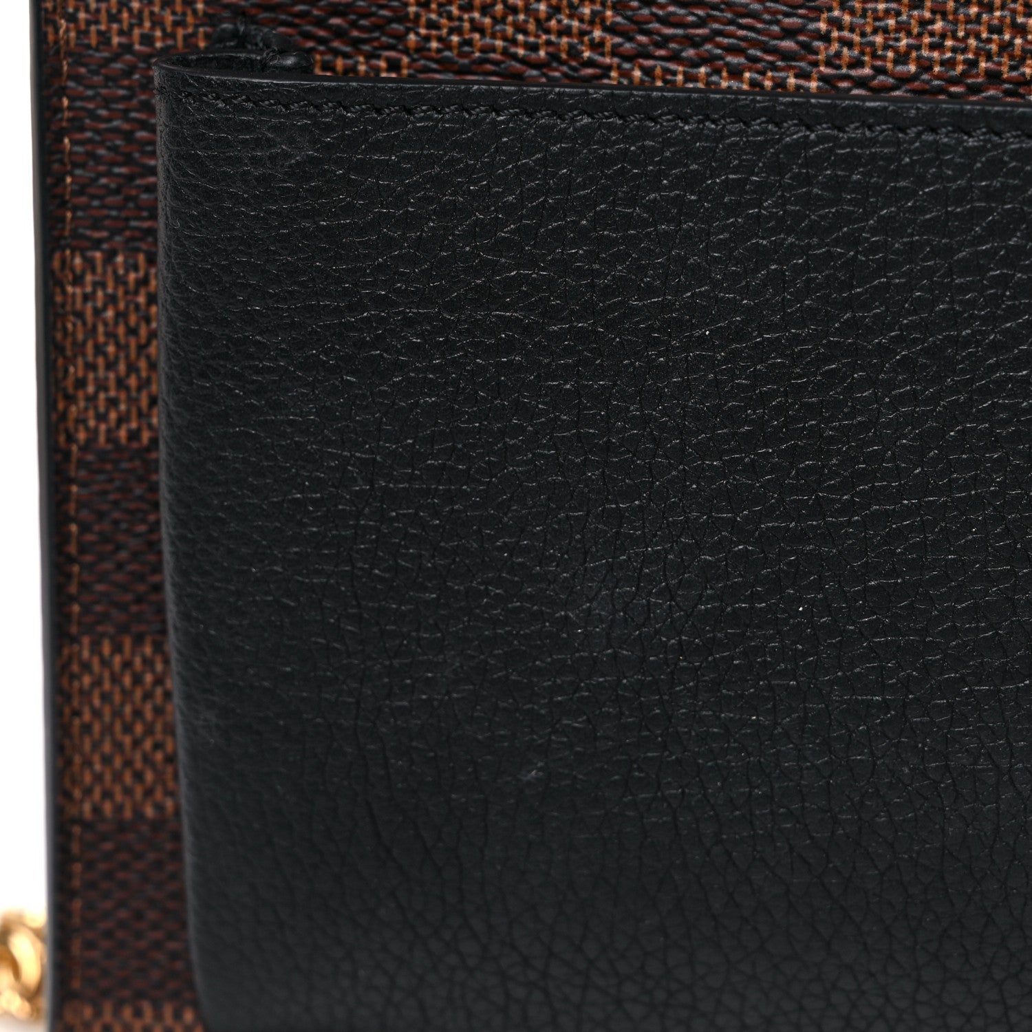 Louis Vuitton Damier Ebene Vavin Chain Wallet Black 9 of 10