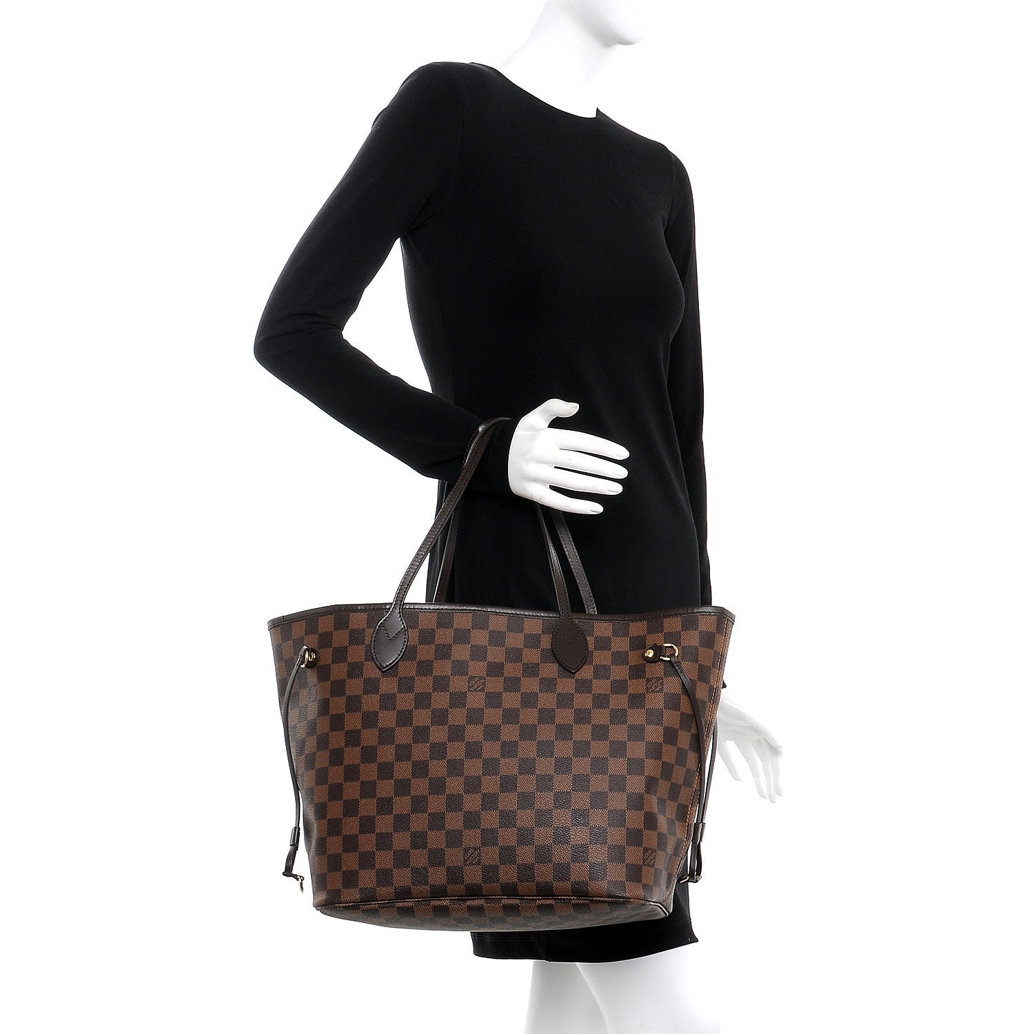 Louis Vuitton Damier Ebene Neo Neverfull MM Rose Ballerine 2 of 11