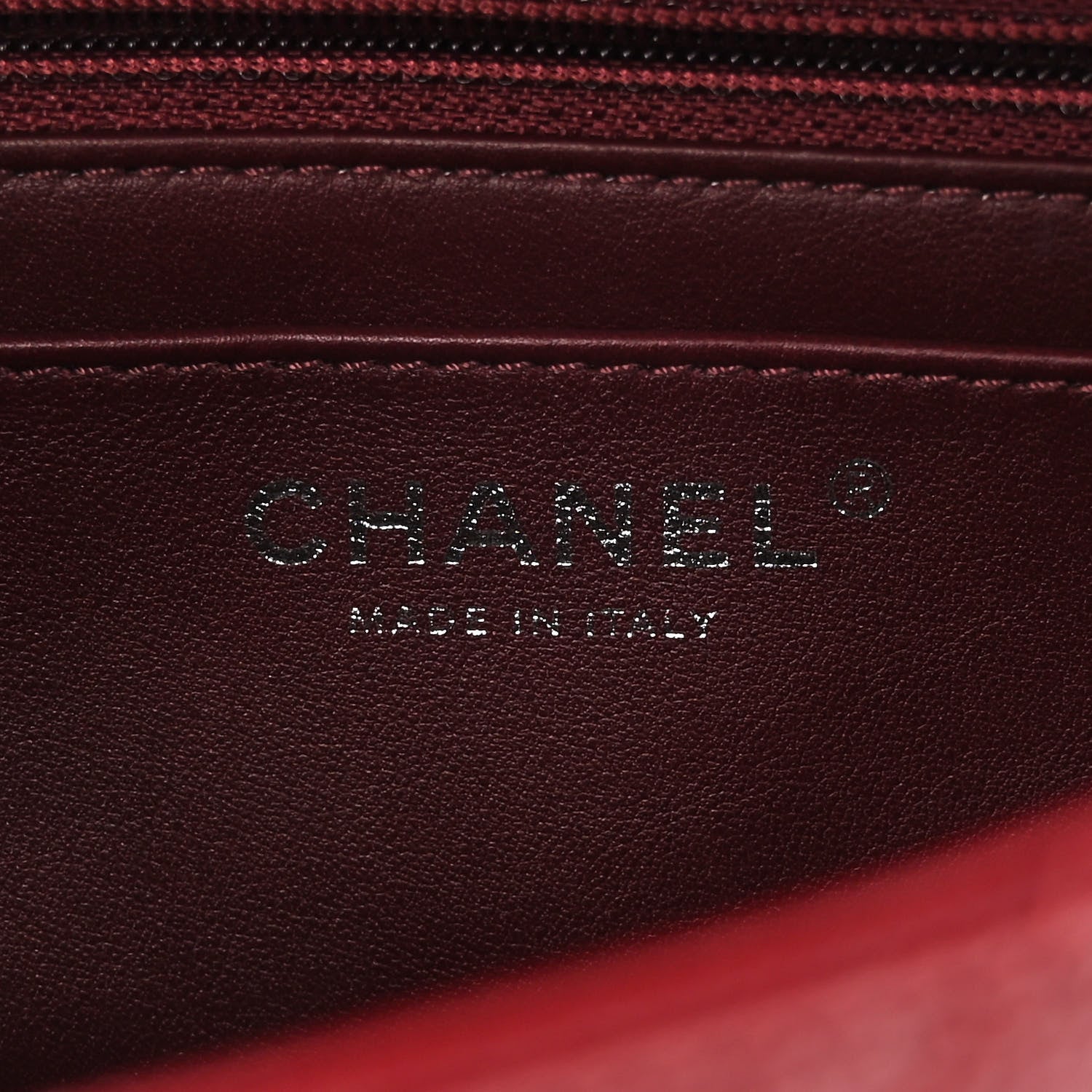 Chanel Caviar Quilted Mini Rectangular Flap Burgundy 6 of 10