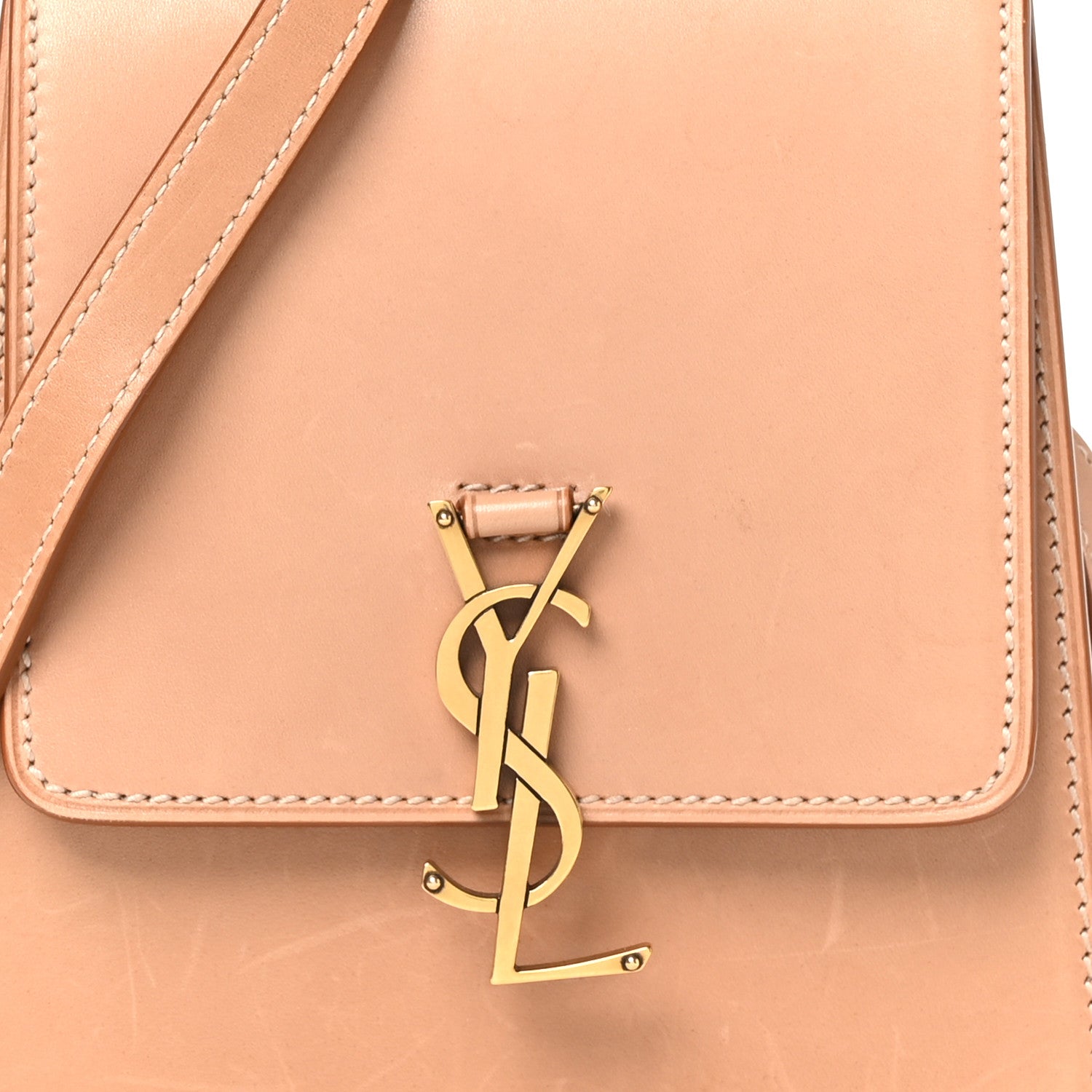 Saint Laurent Smooth Calfskin North South Kaia Satchel Vintage Brown 8 of 10