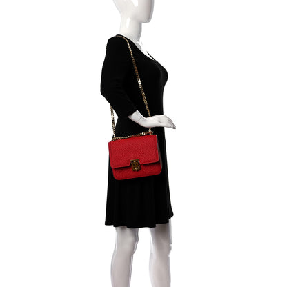 Burberry Grainy Calfskin Monogram Embossed Small TB Chain Bag Bright Red 2 of 8