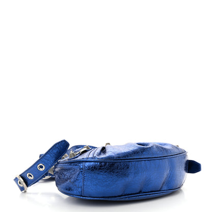 Balenciaga Metallic Arena Agneau Le Cagole Shoulder Bag XS Blue 5 of 13