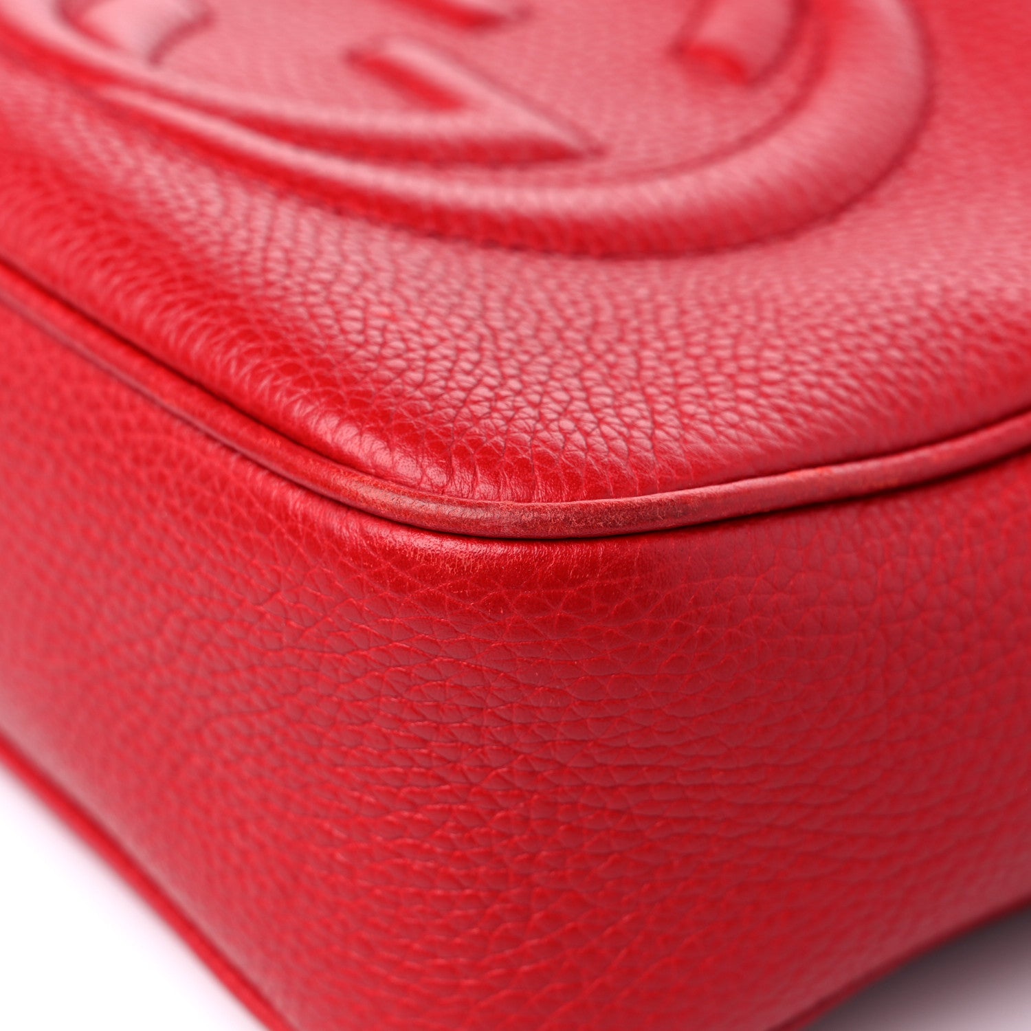 Gucci Pebbled Calfskin Small Soho Disco Bag Tabasco Red 9 of 16