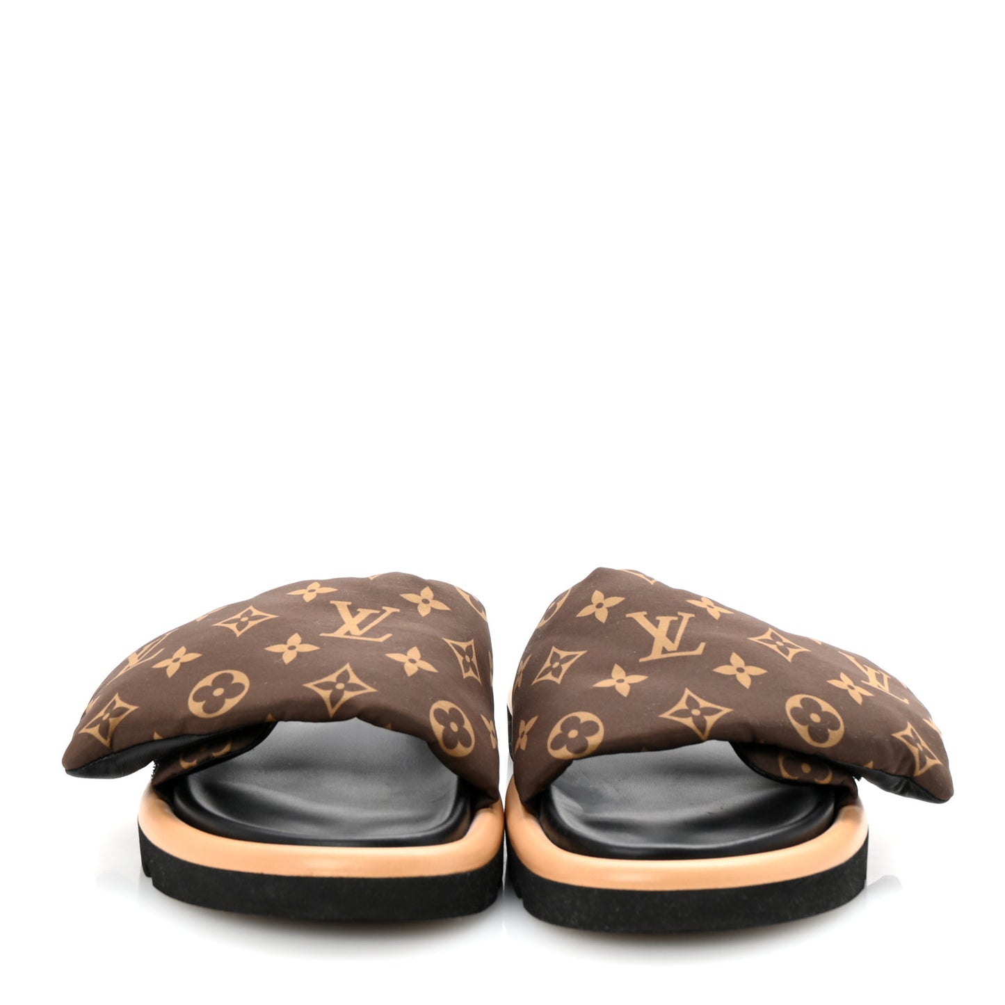 Nylon Monogram Pool Pillow Comfort Mule 39 Cacao Brown