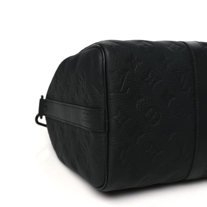 Louis Vuitton Monogram Taurillon Keepall Bandouliere 35 Black 8 of 9