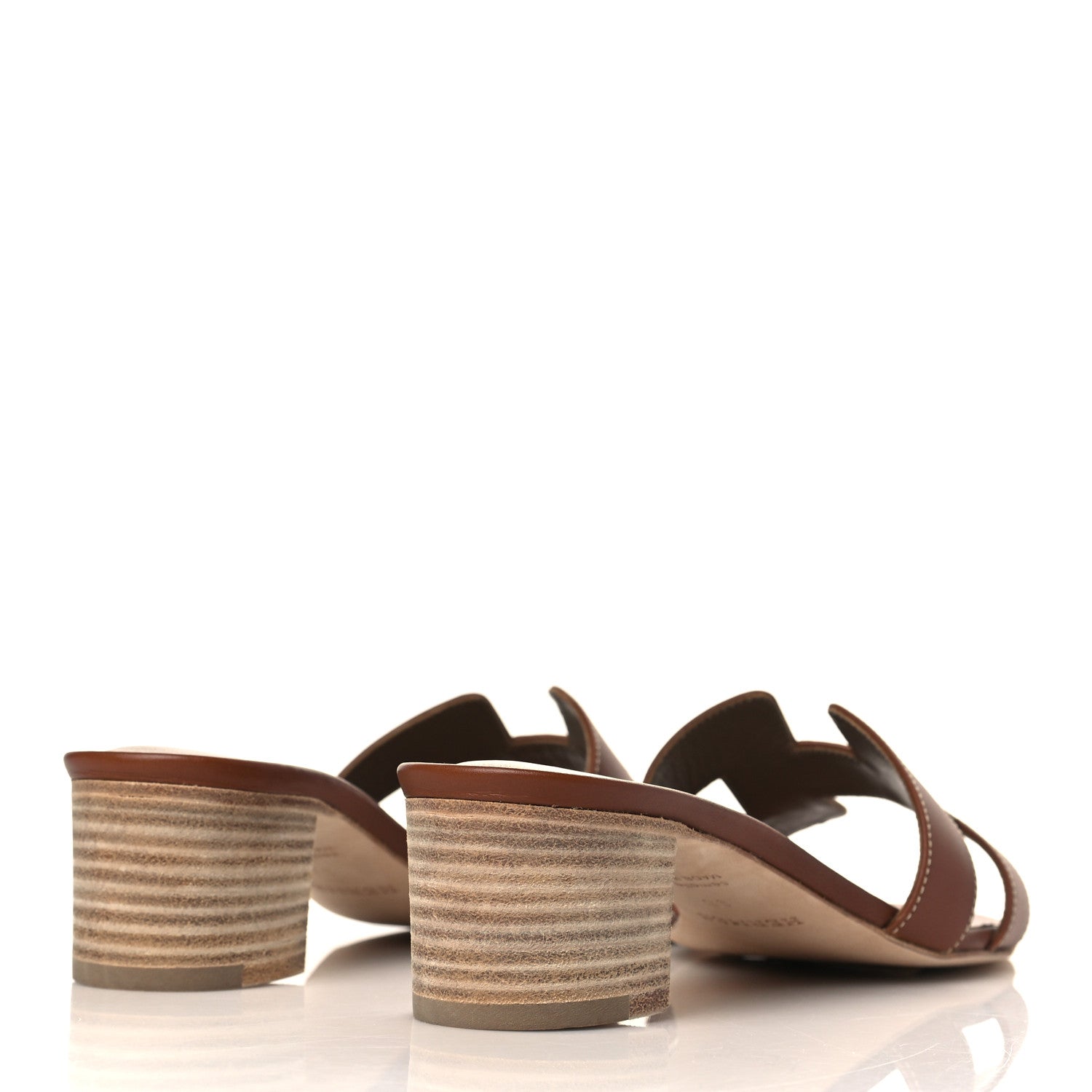 Hermes Calfskin Oasis Sandals 38 Gold 4 of 9