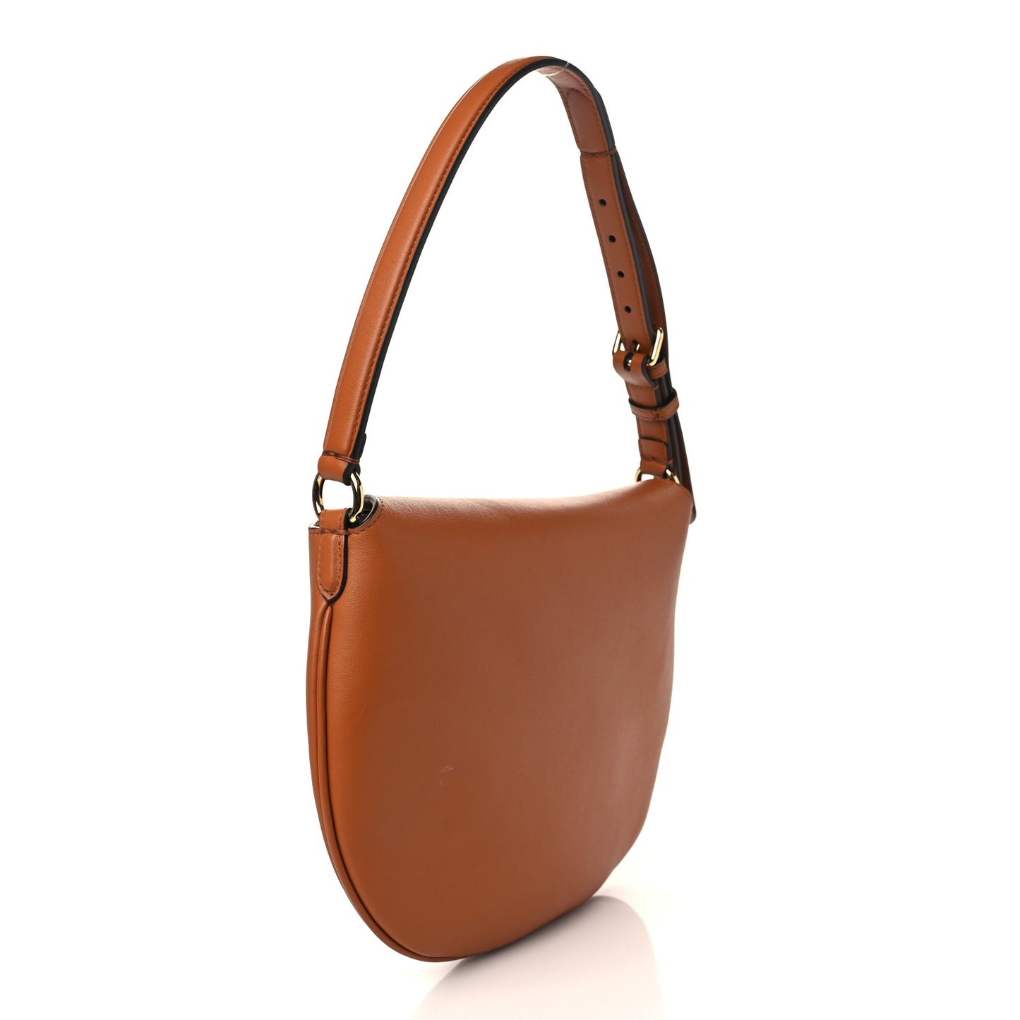 Vitello Grace Suede Small Croissant Hobo Brandy