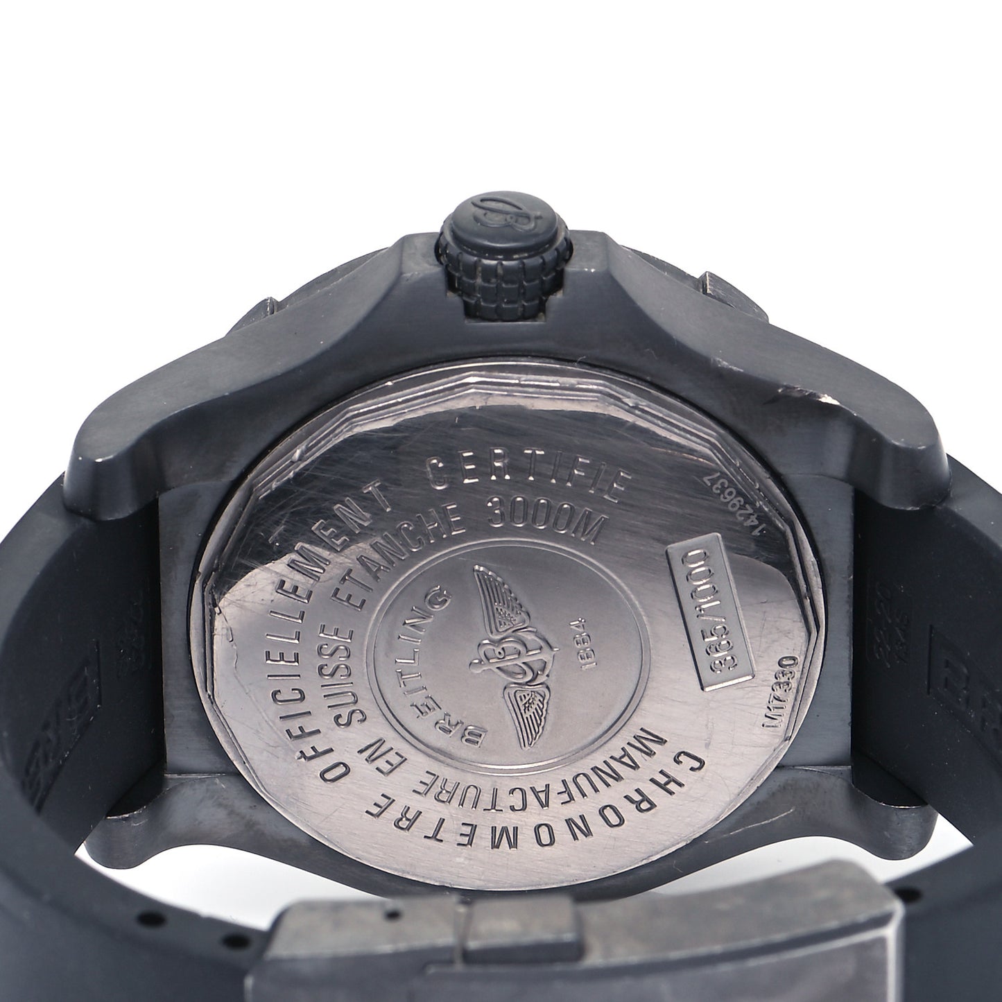 Stainless Steel Rubber 45mm Avenger Seawolf Automatic Watch Black M17330