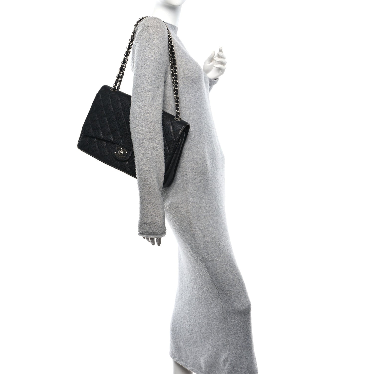 Chanel Caviar Quilted Maxi Double Flap Black 2 of 11