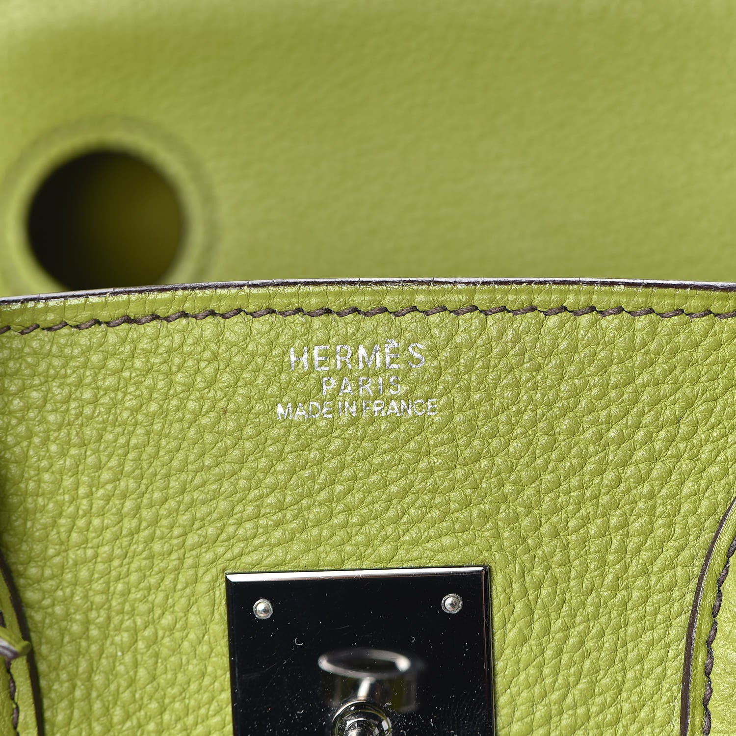 Hermes Togo Birkin 30 Vert Anis 22 of 44