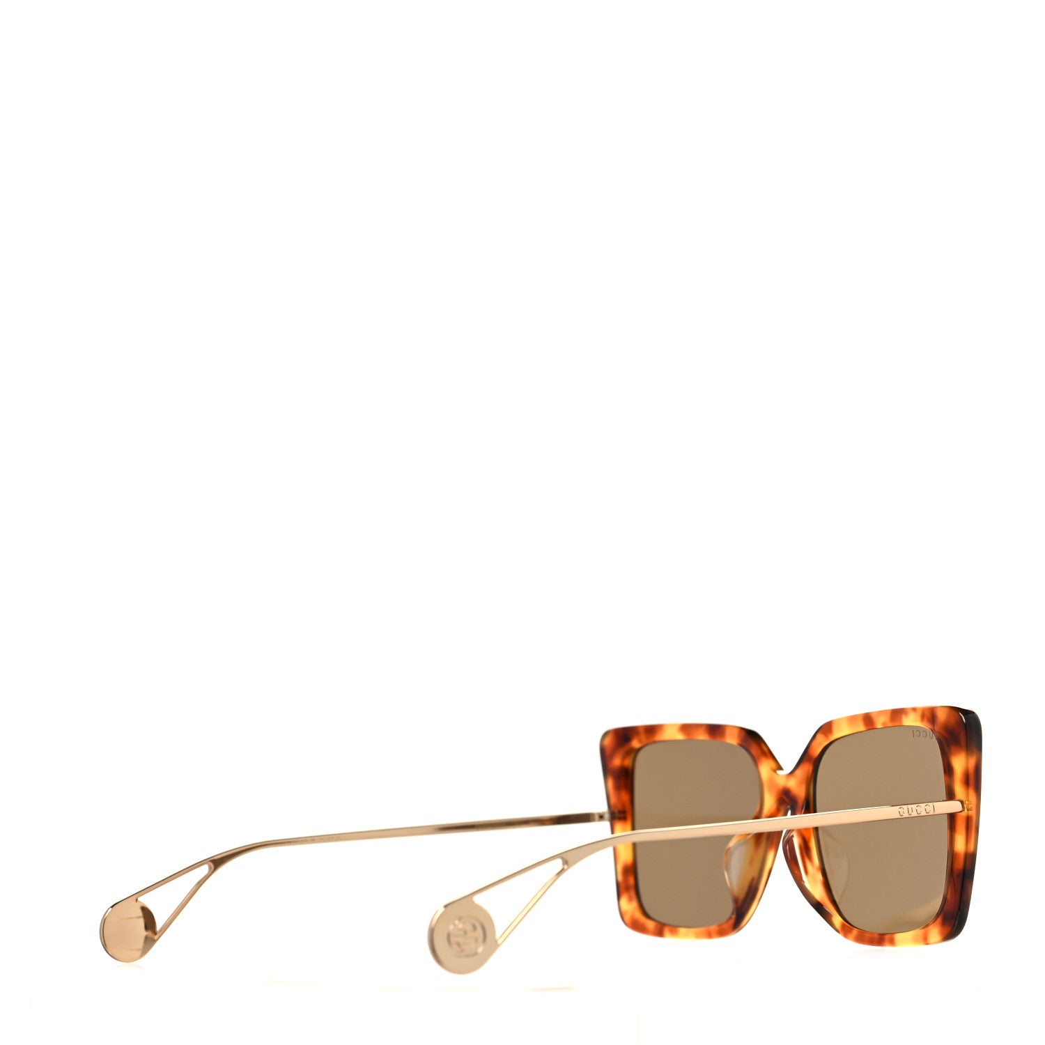 Gucci Acetate Oversize Square Frame GG0435S Sunglasses Havana 4 of 6