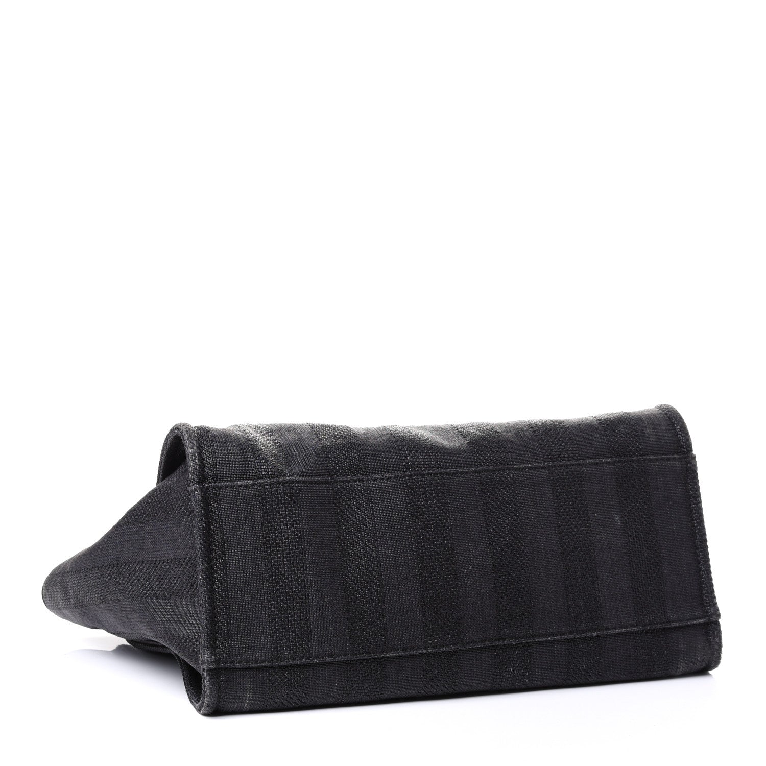 Chanel Mixed Fibers Calfskin Striped Medium Deauville Tote Black 3 of 4
