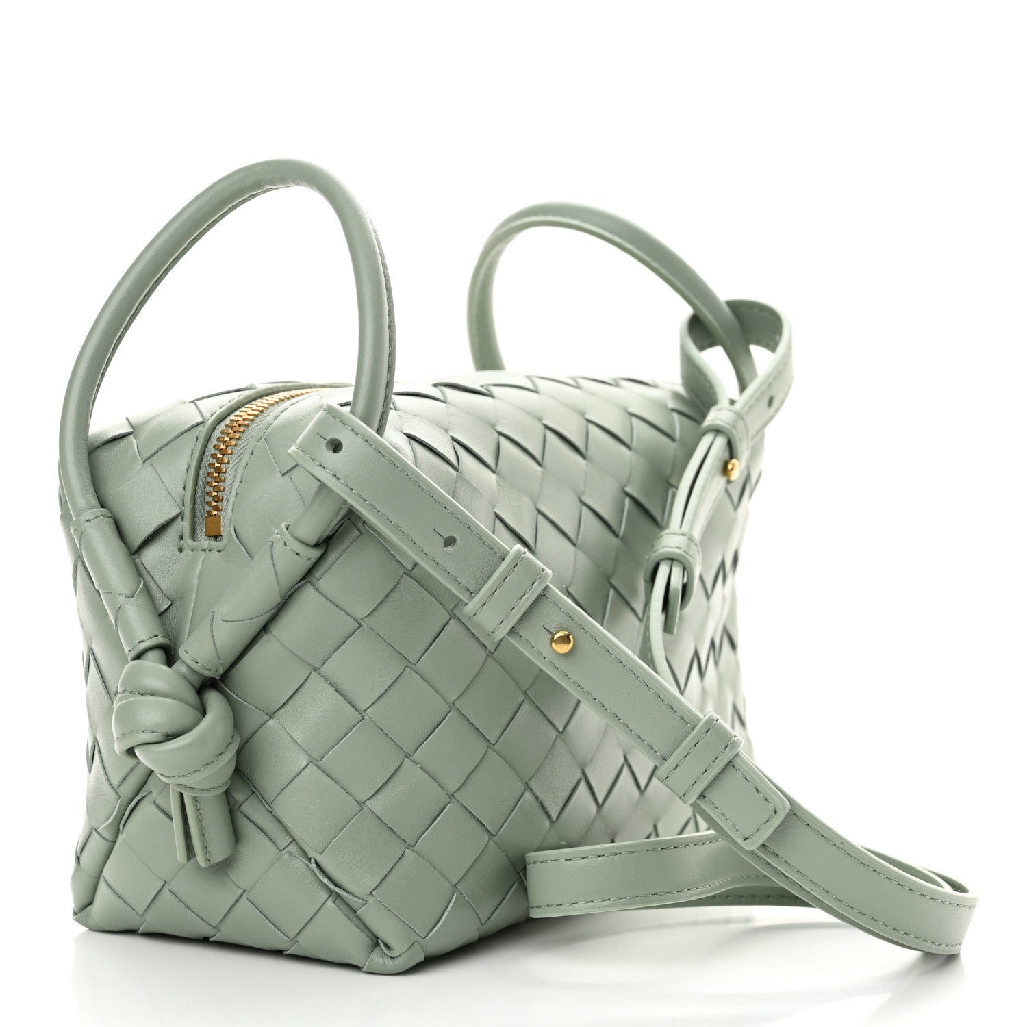 Bottega Veneta Nappa Intrecciato Loop Top Handle Camera Bag New Sauge 3 of 10