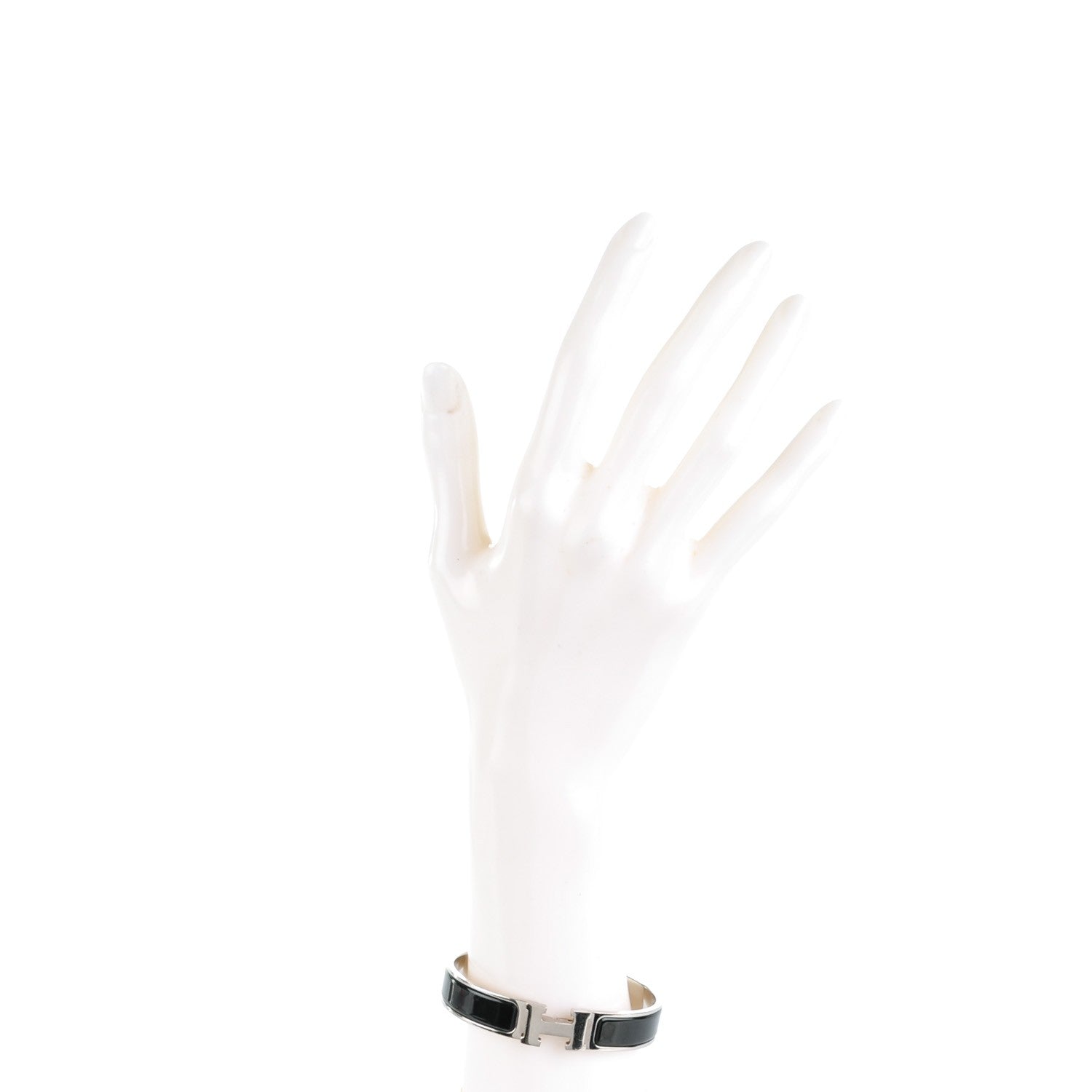 Hermes Enamel Narrow Clic Clac H Bracelet GM Black 2 of 4