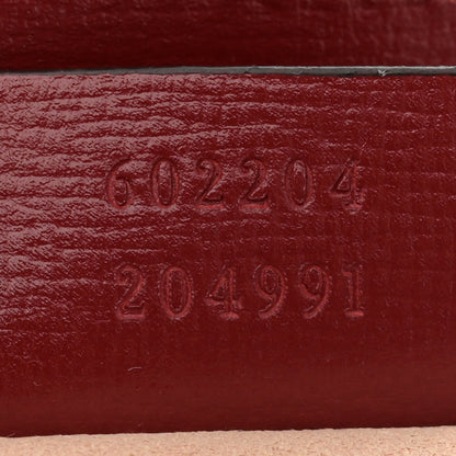 Gucci GG Supreme Monogram Azalea Calfskin Horsebit 1955 Shoulder Bag Beige Ebony New Cherry Red 7 of 13