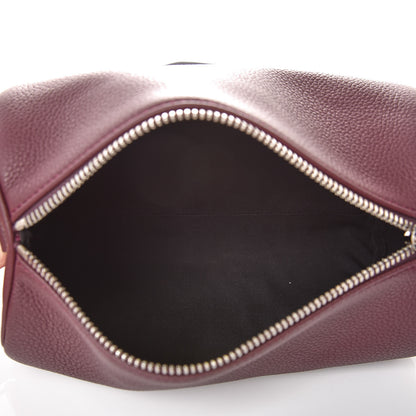 Christian Dior HOMME Grained Calfskin Mens Roller Pouch Burgundy 5 of 6
