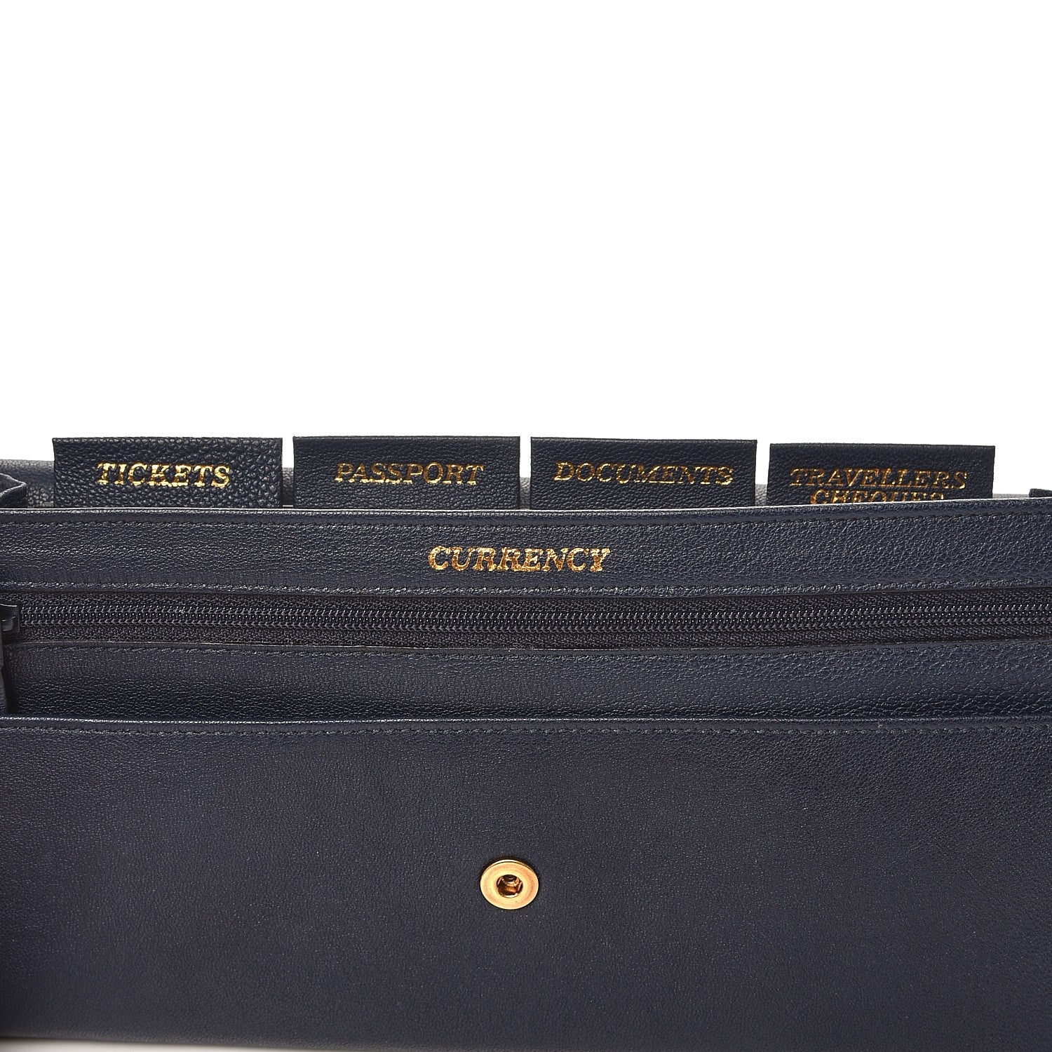 Saint Laurent Calfskin Classic Y Document Case Clutch Navy Blue 7 of 9