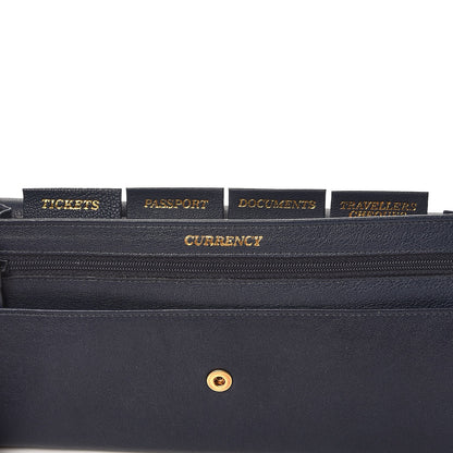 Saint Laurent Calfskin Classic Y Document Case Clutch Navy Blue 7 of 9