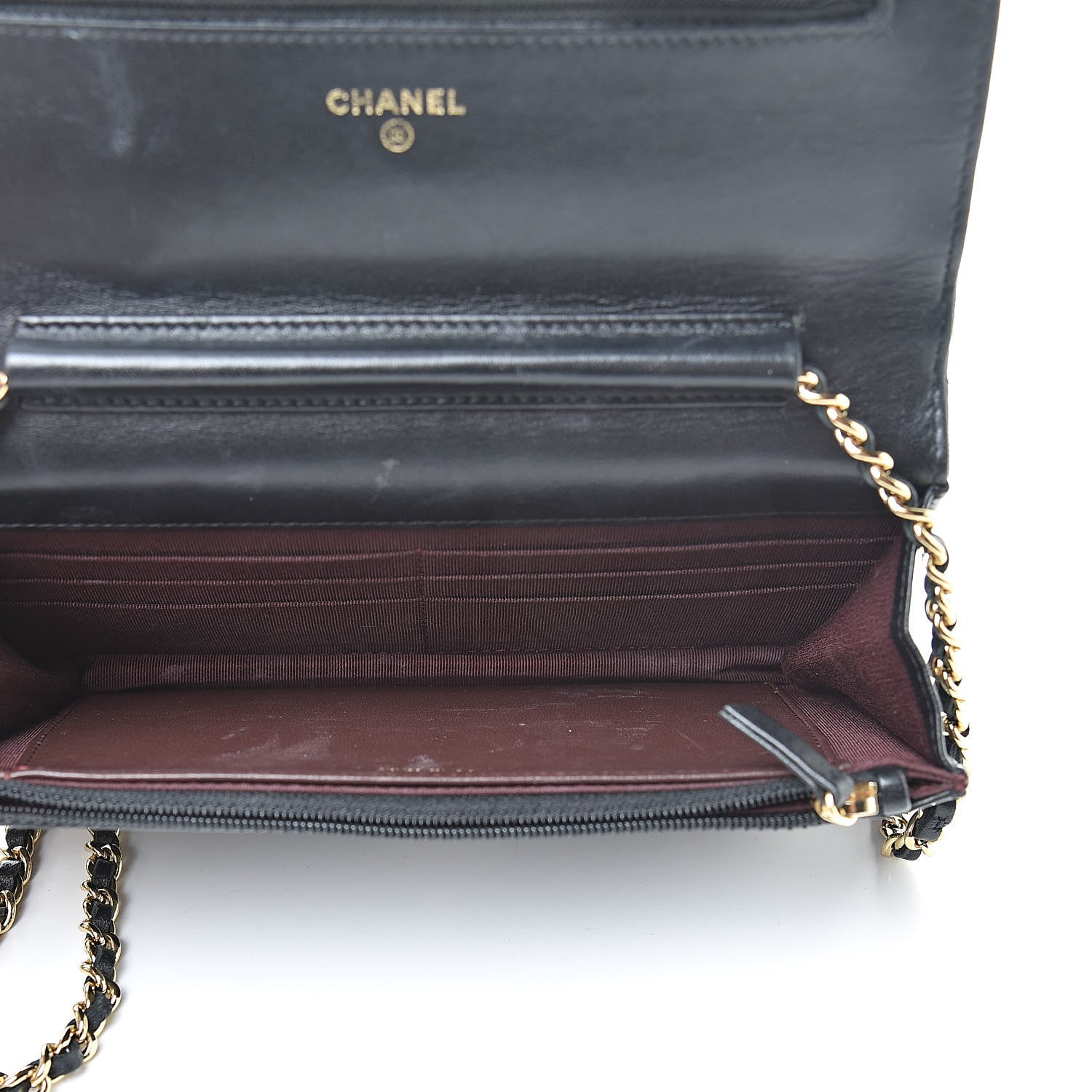Chanel Lambskin Quilted Wallet On Chain WOC Black 5 of 16