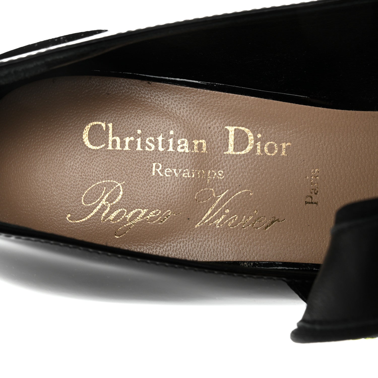 Christian Dior Patent 62-22 Pumps 38 Black Green 6 of 9