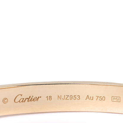 Cartier 18K Yellow Gold LOVE Cuff Bracelet 18 3 of 4