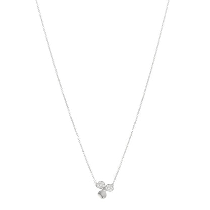 Tiffany Platinum Diamond .17ctw Paper Flowers Pendant Necklace 1 of 5