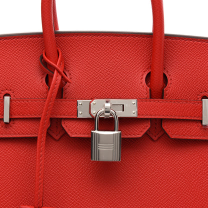 Hermes Epsom Birkin Sellier 25 Rouge De Coeur 8 of 11