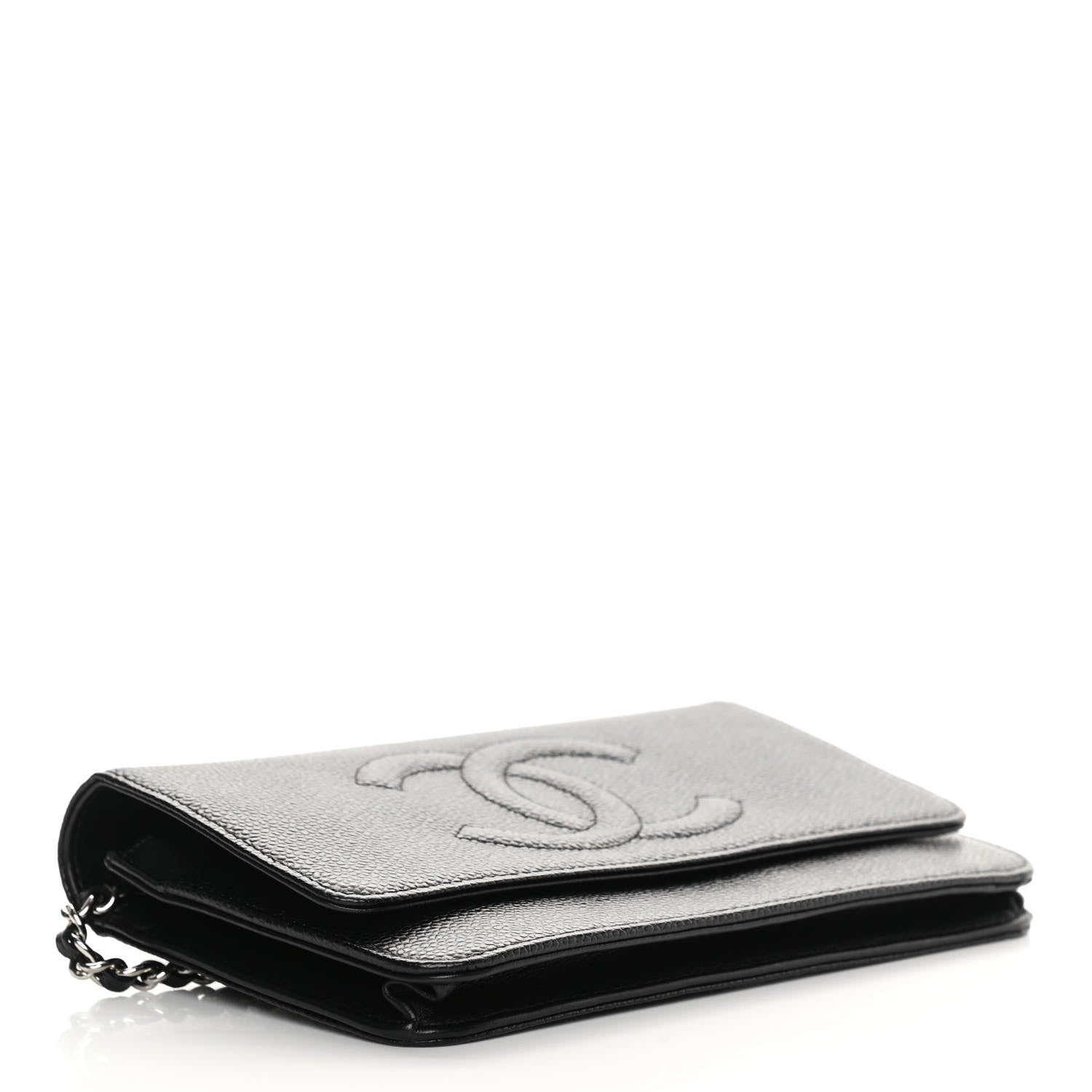 Chanel Caviar Timeless CC Wallet On Chain WOC Black 5 of 13
