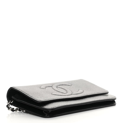 Chanel Caviar Timeless CC Wallet On Chain WOC Black 5 of 13