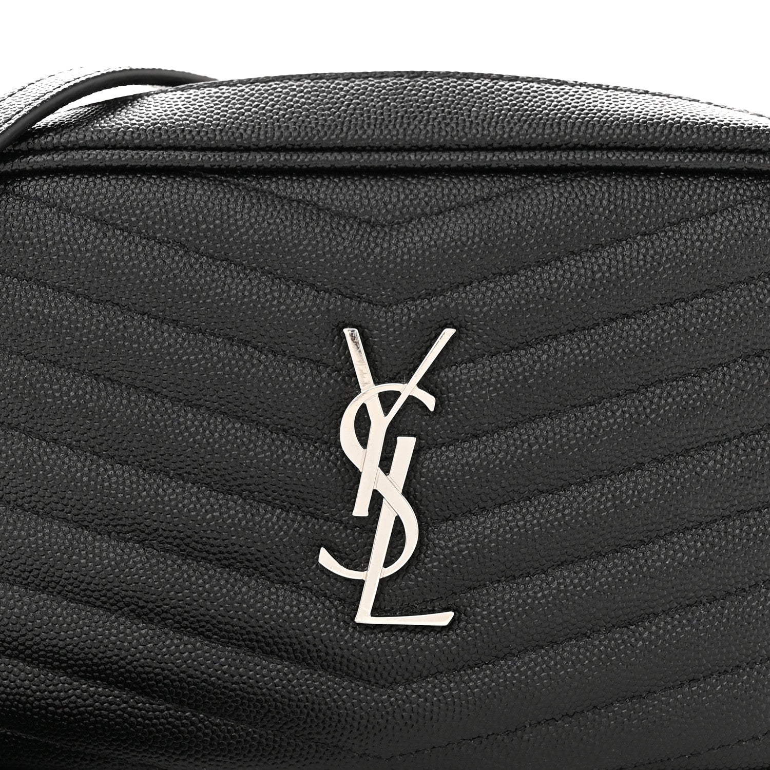 Saint Laurent Grain De Poudre Matelasse Monogram Mini Lou Camera Bag Black 8 of 10