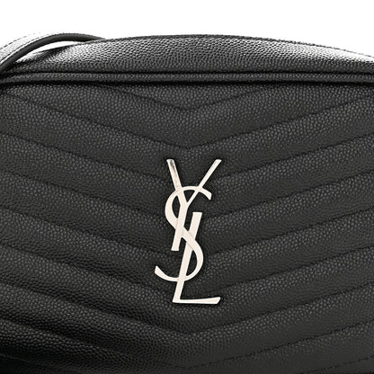 Saint Laurent Grain De Poudre Matelasse Monogram Mini Lou Camera Bag Black 8 of 10