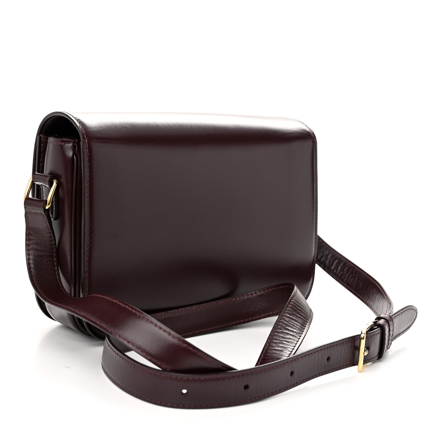 Shiny Calfskin Medium Triomphe Burgundy